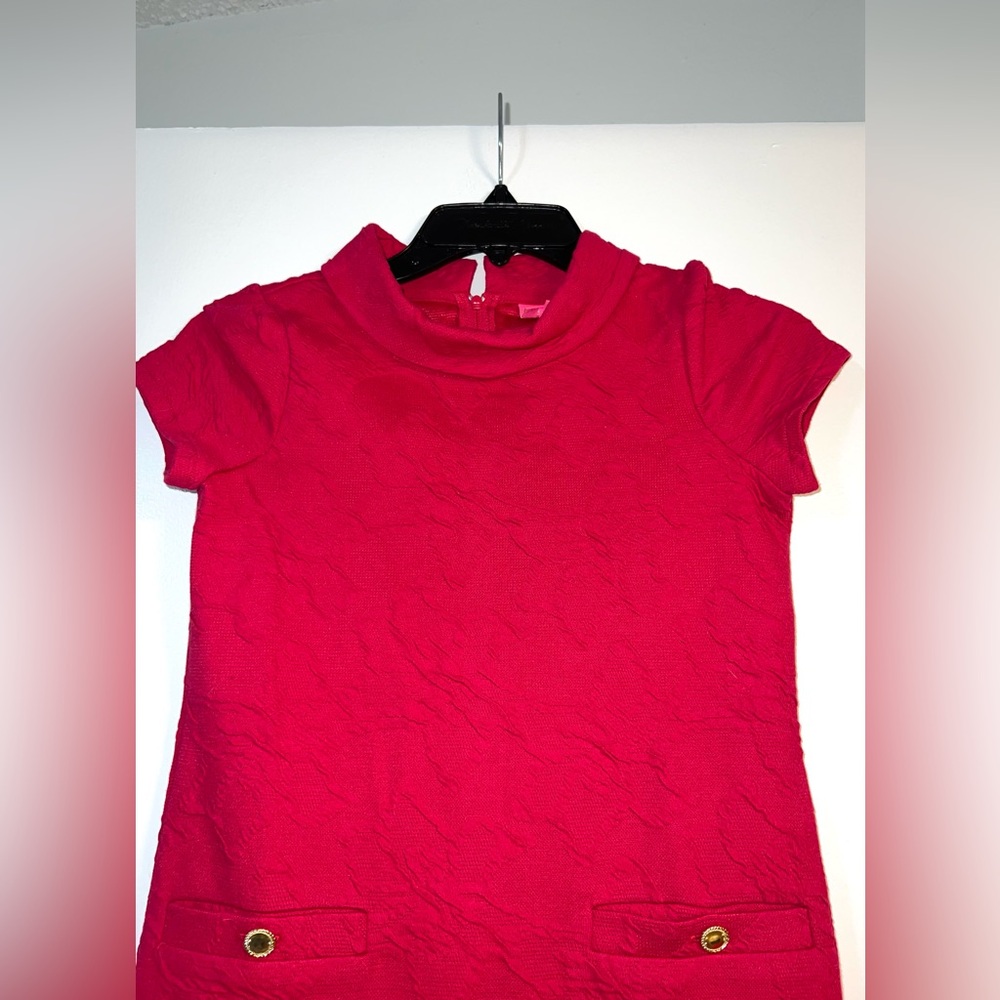 Lilly Pulitzer girls mini Daisee shift dress, hot pink, size 8/10 - Picture 3 of 5
